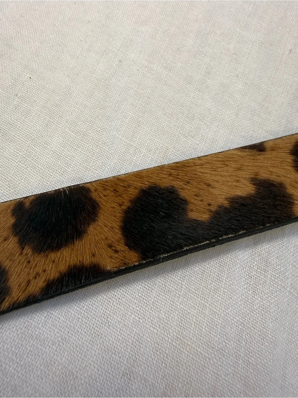 J. Crew Leopard Calf Hair Leather Belt E2335 - Picture 4 of 13